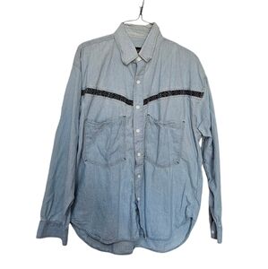 Vtg Stir-Ups Western Model Soft Denim Men’s Shirt Med